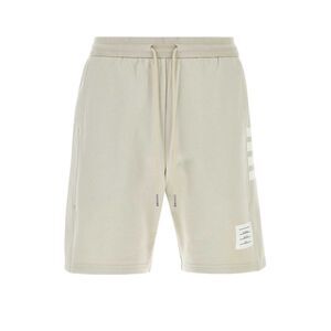 Thom Browne Men Sand Cotton Bermuda Shorts